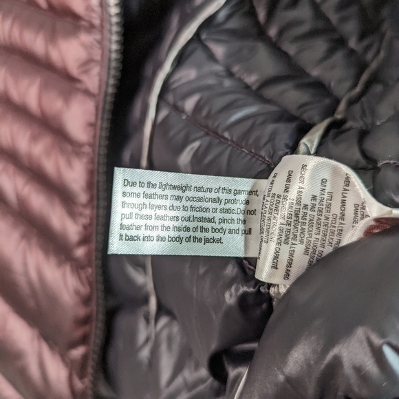 Calvin Klein Down Puffer Jacket Coat Hood Size Small Red Full Zip - Picture 14 of 15